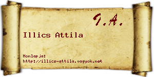 Illics Attila névjegykártya